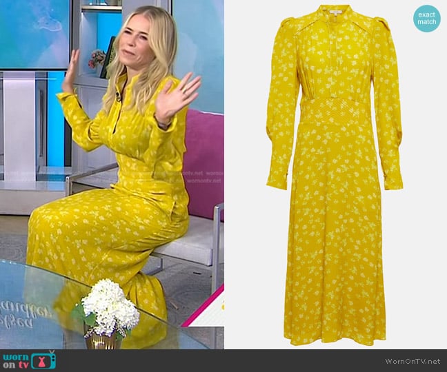 Dorothee Schumacher Eccentric Floral Silk-Blend Midi Dress worn by Chelsea Handler on Today