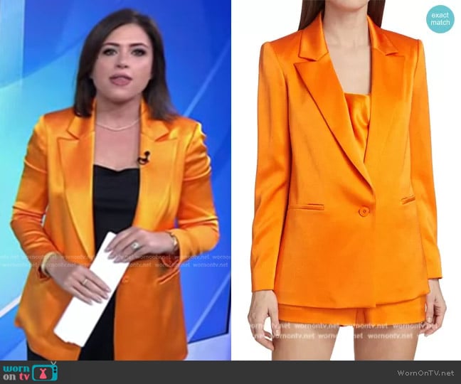 Alice + Olivia Denny Blazer worn by Chloe Melas on NBC News Daily