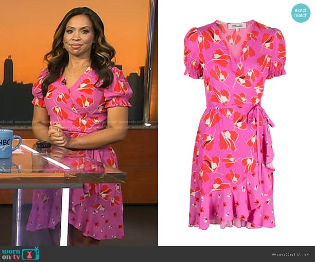 Diane von Furstenberg Emilia Wrap Dress worn by Adelle Caballero on Today