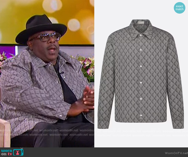 Dior CD Diamond Overshirt worn by Cedric the Entertainer on The Jennifer Hudson Show