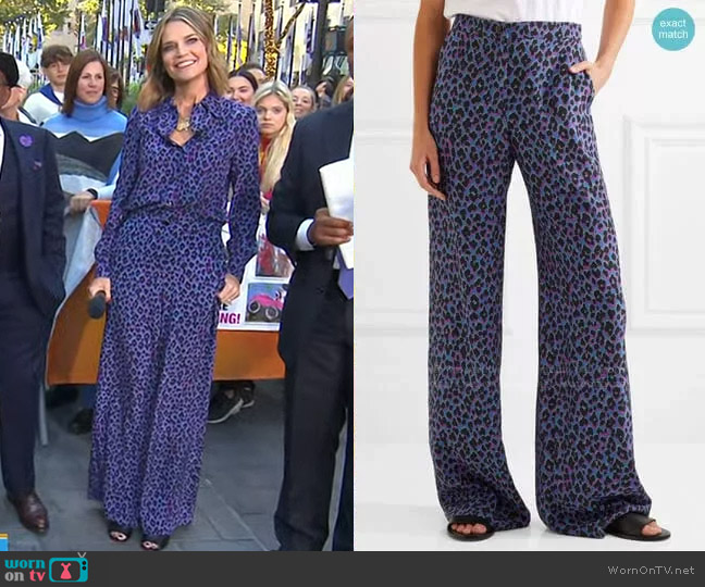 Vanessa Seward Emmanuelle Wide-Leg Pants worn by Savannah Guthrie on Today