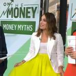 Farnoosh Torabi’s white blazer and yellow tulle skirt on Today