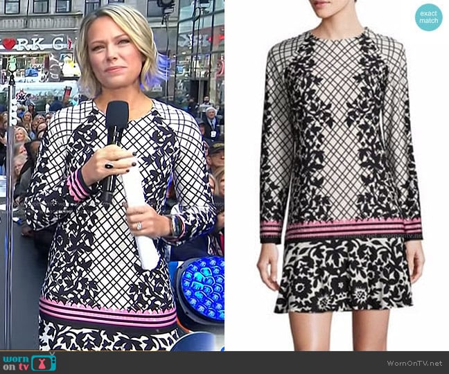 Floral Ruffled Shift Dress by Eliza J worn by Dylan Dreyer on Today