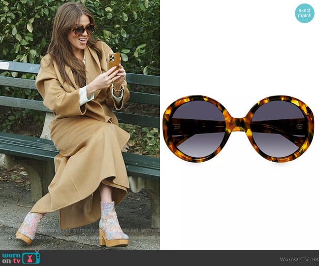 Gucci 56MM Round Sunglasses worn by Brynn Whitfield on The Real Housewives of New York City