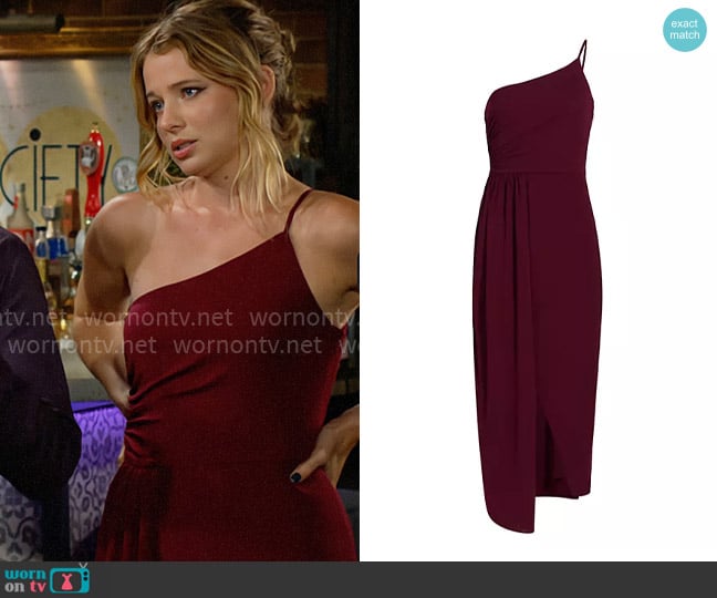 Halston Camille Dress worn by Summer Newman (Allison Lanier) on The Young and the Restless