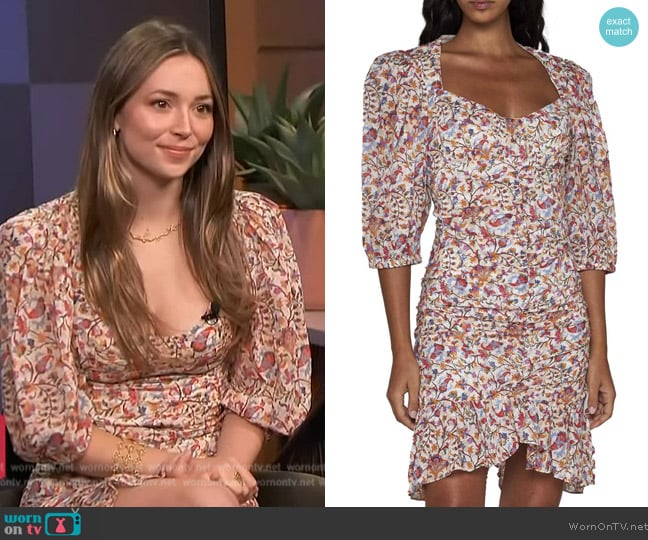 Isabel Marant Etoile Floral Print Dress worn by Camelia Somers on Access Hollywood