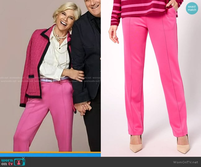 Isaac Mizrahi Live! x Selma Blair Straight Leg with Pull Loops Pant worn by Selma Blair on Today