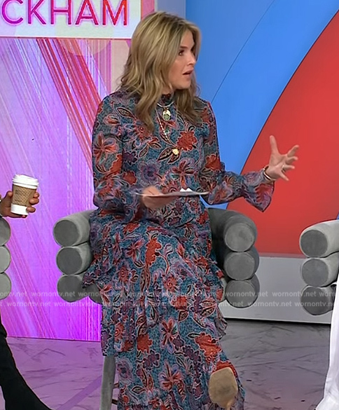 WornOnTV: Jenna’s blue floral print dress on Today | Jenna Bush Hager ...