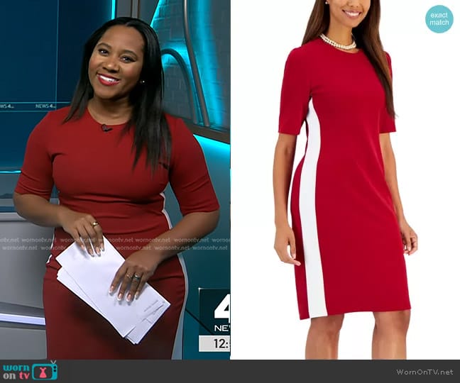 WornOnTV: Kay Angrum’s red side stripe dress on NBC News Daily | Kay ...