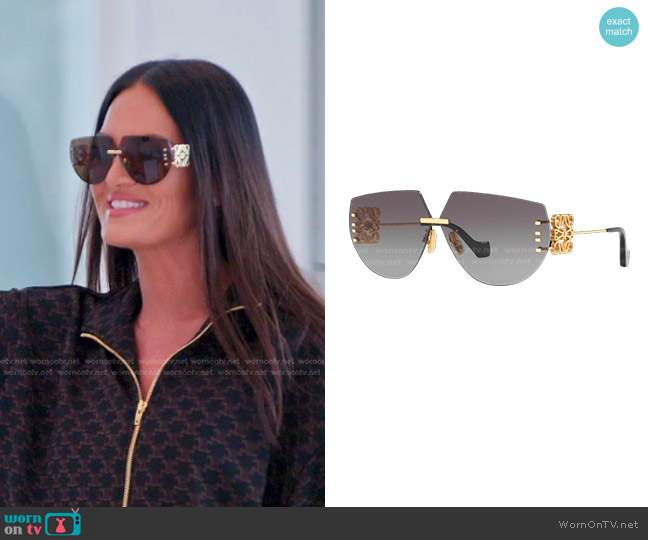 Loewe Metal Anagram Sunglasses worn by Lisa Barlow on The Real Housewives of Salt Lake City