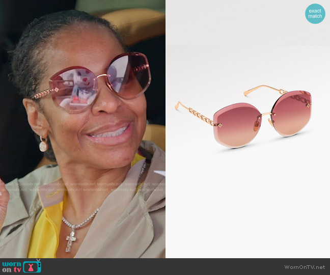 Louis Vuitton Grease Sunglasses worn by Mary Cosby as seen in The