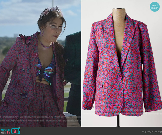 Lili Sidonio Floral Blazer worn by Nadia Al Saidi (Nadia Al Saidi) on Elite