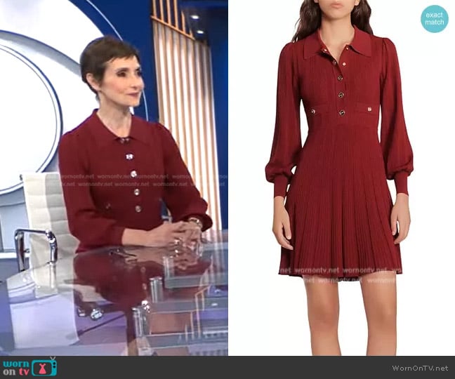 Sandro Lison Minidress worn by Catherine Herridge on CBS Evening News