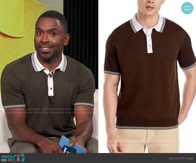 BOSS Mandine Short Sleeve Polo Shirt worn by Justin Sylvester on E! News