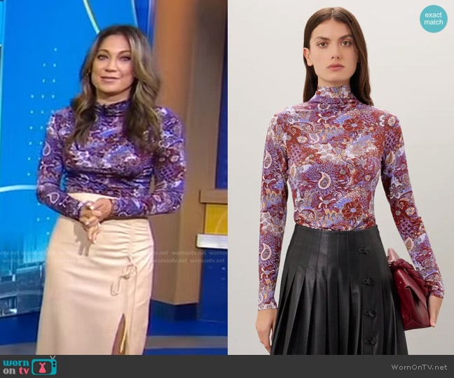 Marie Oliver Eloise Top worn by Ginger Zee on Good Morning America