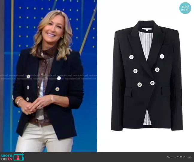 Veronica Beard Miller Dickey Jacket worn by Lara Spencer on Good Morning America