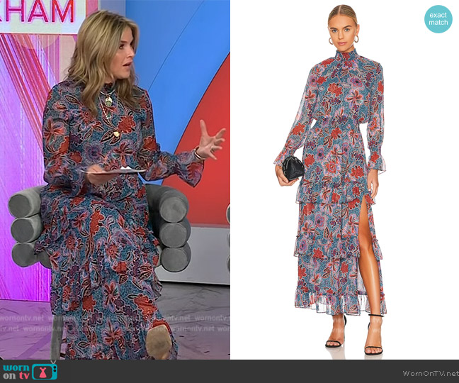 Misa Los Angeles Bethany Dress worn by Jenna Bush Hager on Today