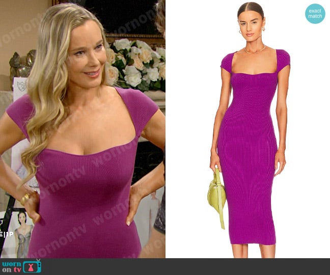 One Grey Day x Revolve Samantha Dress worn by Donna Logan (Jennifer Gareis) on The Bold and the Beautiful