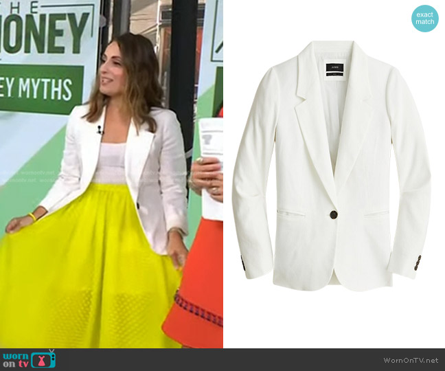 J. Crew Parke Blazer in Stretch Linen Blend worn by Farnoosh Torabi on Today