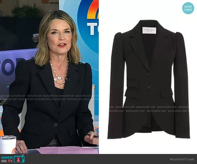 WornOnTV: Savannah’s black puff sleeve blazer on Today | Savannah ...