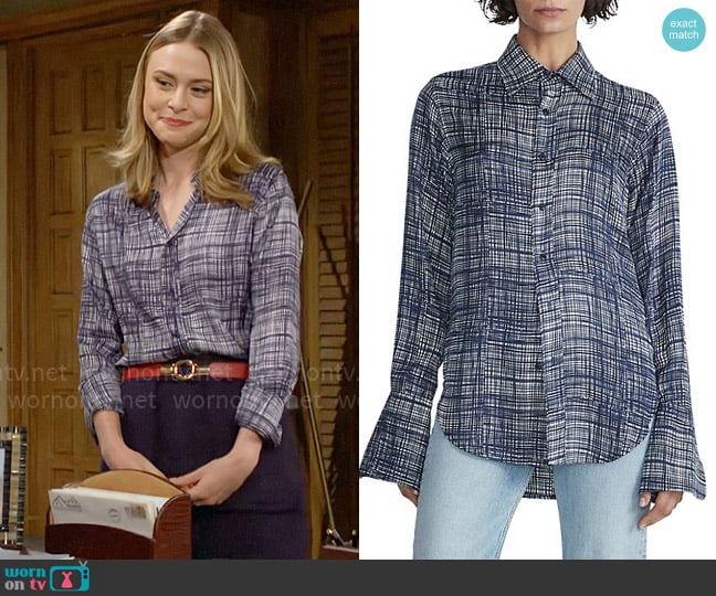 Rag & Bone Delphine Skirt worn by Claire Grace (Hayley Erin) on The Young and the Restless