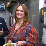 Ree Drummond’s orange floral ruffle blouse on Today