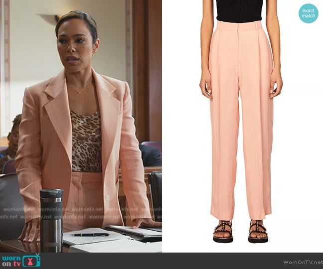 Sandro Felix Straight Leg Pants worn by Emily Lopez (Jessica Camacho) on All Rise