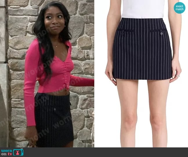 Staud Annette Skirt worn by Trina Robinson (Tabyana Ali) on General Hospital