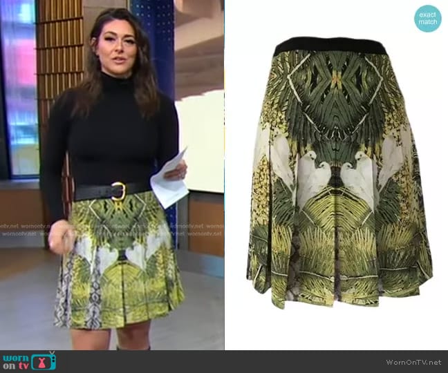 Ted Baker Tropical Dove skirt worn by Erielle Reshef on Good Morning America