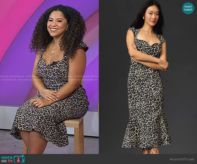 Maeve The Cecily Fit & Flare Sweetheart Dress worn by Arianna Davis on Today