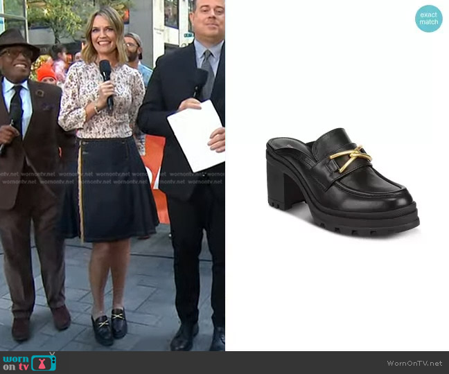 Veronica Beard Wynter Lug Sole Mule worn by Savannah Guthrie on Today