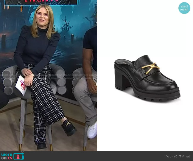 Veronica Beard Wynter Lug Sole Mule worn by Jenna Bush Hager on Today