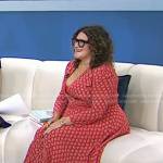 Xochitl Gonzalez’s red printed dress on Today