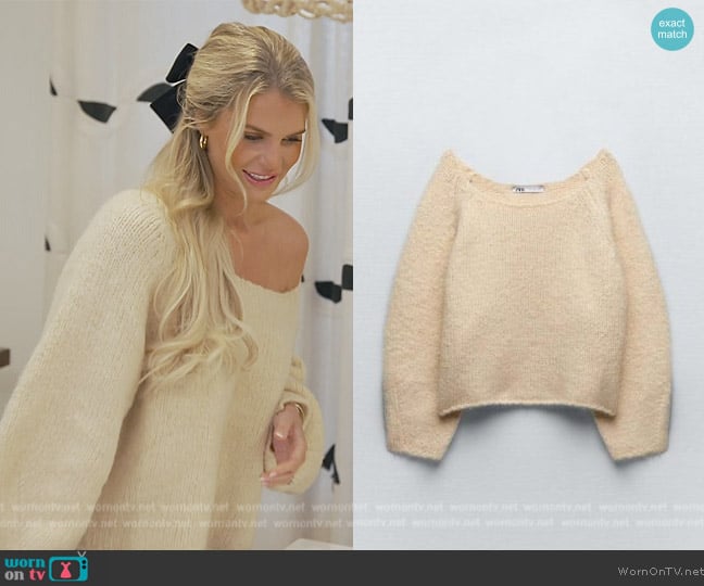 Zara Boatneck Knit Sweater worn by Madison LeCroy on Southern Charm