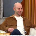 Adam Grant’s brown shirt jacket on CBS Mornings