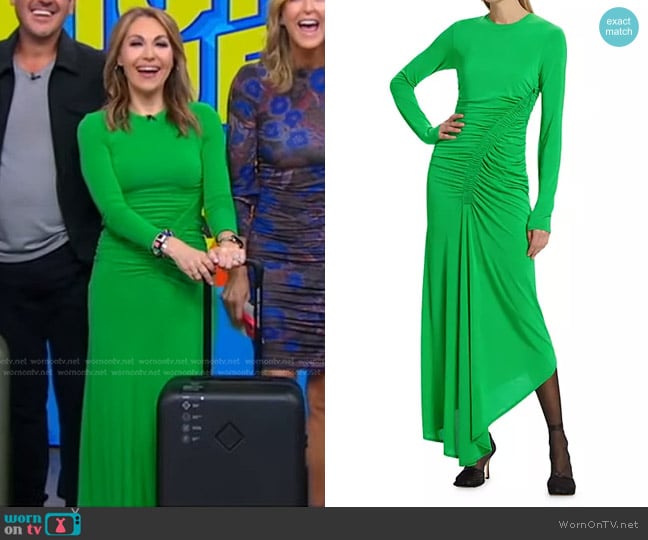 A.L.C. Adeline Dress in fern worn by Lori Bergamotto on Good Morning America