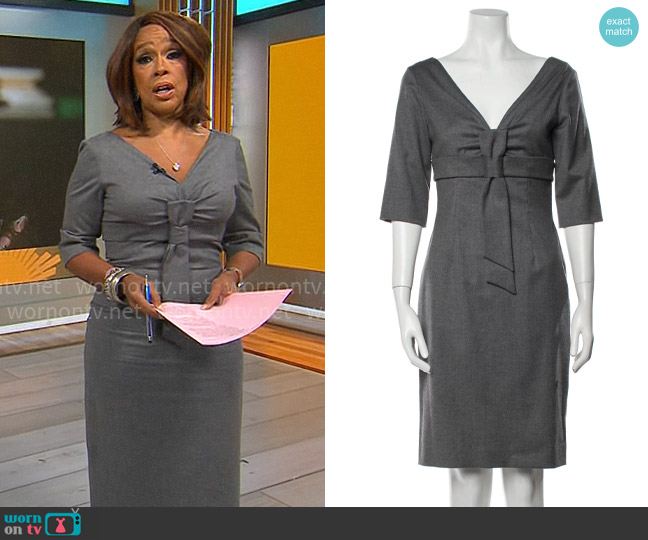 WornOnTV: Gayle King’s grey v-neck dress on CBS Mornings | Gayle King ...