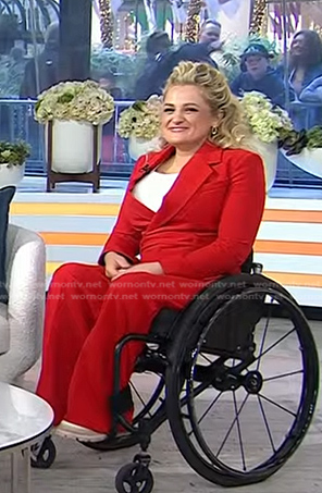 Ali Stroker’s red jumpsuit on Today