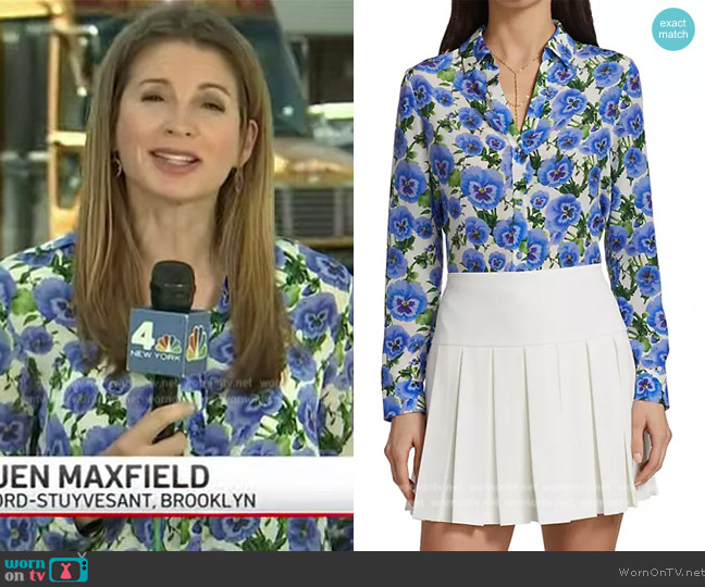 WornOnTV: Jen Maxfield’s floral print blouse on NBC News Daily ...