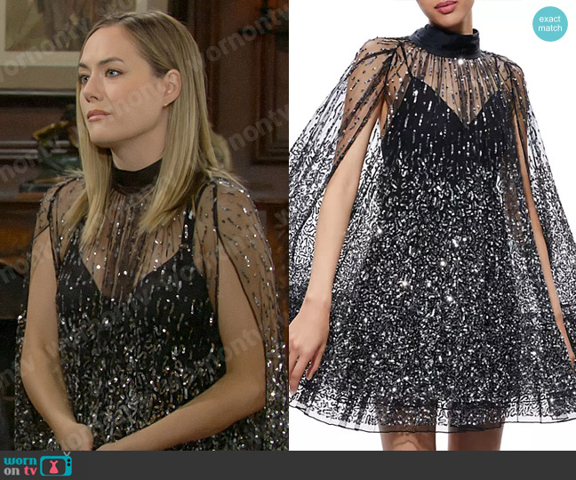 Alice + Olivia Zanon Dress worn by Hope Logan (Annika Noelle) on The Bold and the Beautiful