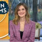 Allison Williams’s pink pant suit on Today