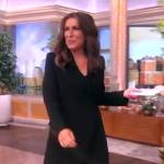 Alyssa’s black pleated blazer dress on The View