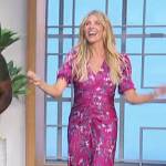 Amanda’s pink floral print dress on The Talk