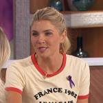 Amanda’s France print ringer tee on The Talk