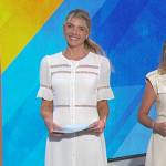 Amanda’s white lace inset dress on The Talk