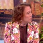 Amy Schneider’s floral print blazer on The View