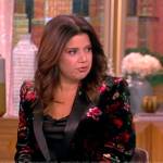 Ana’s black velvet floral blazer on The View