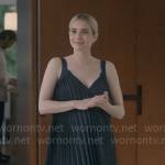 Anna’s navy blue pleated maxi dress on American Horror Story Delicate