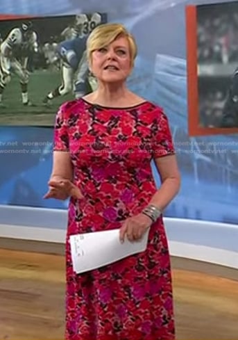 Anne's red floral dress on Today