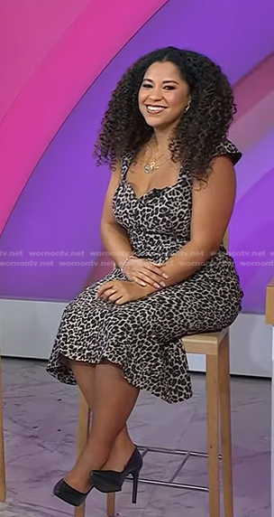 Arianna Davis's leopard sweetheart dress on Today